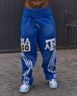 شلوار اسلش مردانه طرح دار (قرمز، آبی، زرد، صورتی) کد 2328/1 - Image 10