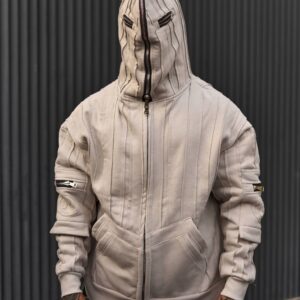 هودی ماسک‌دار زیپی طرح آینده‌نگر کد 2335