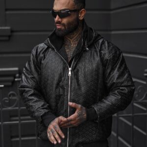 کاپشن لاکچری بلک‌کریستال (Black Crystal Jacket) کد 2360