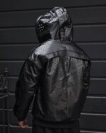 کاپشن چرمی مردانه مدل دارک اَرمور (Dark Armor) ماسک‌دار، خاص و آنتی‌لاکچری – کد 2349st - Image 3