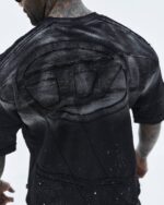 تیشرت مردانه مشکی اسپری‌دار DIESEL مدل برجسته – کد 2261/1 - Image 2