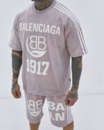 ست تیشرت و شلوارک Rose Dust 1917 – صورتی چرک - Image 2