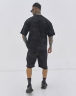 ست تیشرت و شلوارک Midnight Black 1917 – مشکی کلاسیک - Image 4