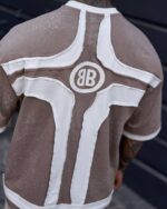 تیشرت قهوه‌ای اسپرت BALENCIAGA PARIS استریت‌ویر – طراحی لایه‌ای خاص - Image 3