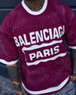 تیشرت زرشکی اسپرت Paris استریت‌ویر – طراحی خاص دو رو - Image 2