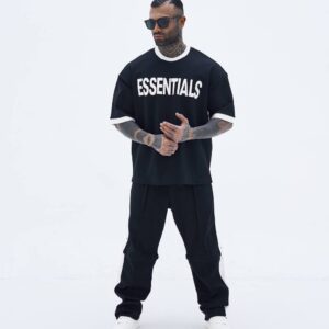 ست تیشرت و شلوار دوحالته Essentials مشکی کد 2334/1