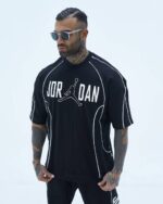 ست تیشرت و شلوار Oversized طرح برند؛ تلفیق هنر و استایل خیابانی کد 2227 - Image 4