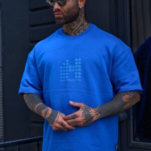 🔵 تیشرت اورسایز Royal Blue Impact