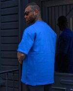 🔵 تیشرت اورسایز Royal Blue Impact - Image 2