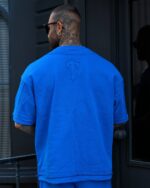 تیشرت مردانه مدل Urban Panel – آبی کاربنی - Image 4