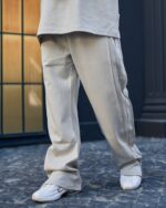 شلوار اسلش نیم‌بگ کرم مدل 2410/2