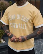 تیشرت مردانه Essentials مدل Butter Yellow | زرد پاستلی - Image 2