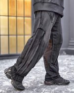 شلوار اسلش مردانه مدل Raw Edge Cargo – مشکی - Image 3