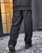 شلوار اسلش مردانه مدل Raw Edge Cargo – مشکی - Image 4
