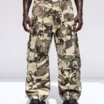 شلوار بگ کارگو چریکی Desert Camo | مدل Tactical Raw