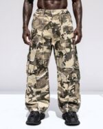 شلوار بگ کارگو چریکی Desert Camo | مدل Tactical Raw