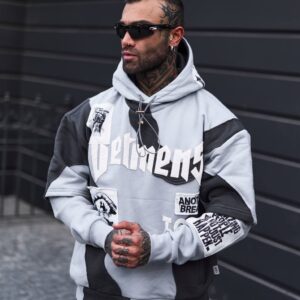 هودی Urban Breaker | هودی اسپرت مردانه مشکی و طوسی