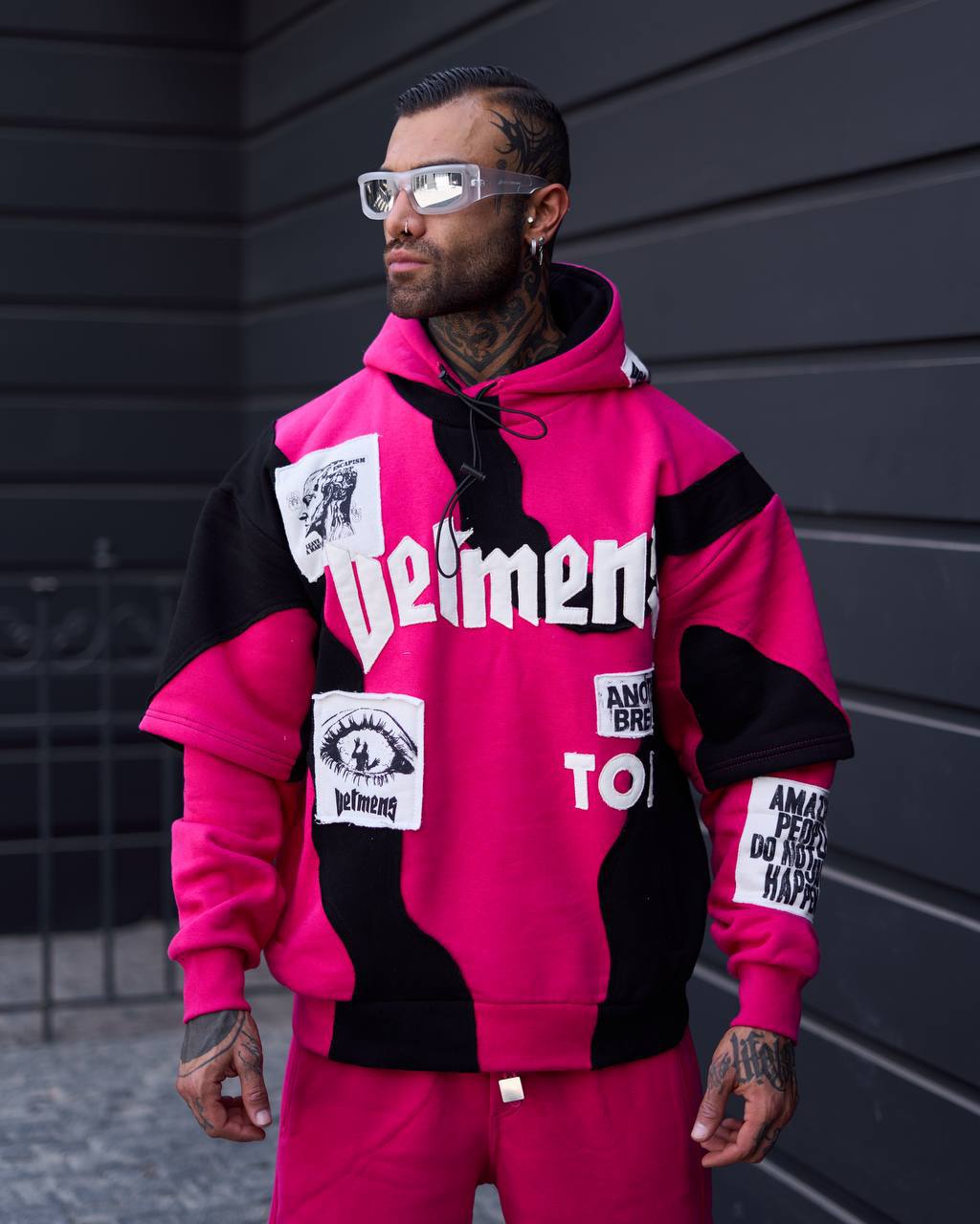 2312 (6) هودی Urban Rebel Fuchsia | اوربان ربل فوشیا - Image 1