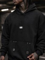 هودی اورسایز مشکی Metal Hardware - Image 2