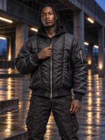 کاپشن خلبانی Black Shadow Bomber - Image 3