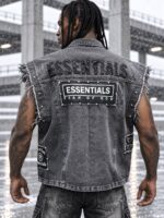 جلیقه جین سنگشور زاپ‌دار مدل FEAR OF GOD ESSENTIALS - تصویر 3
